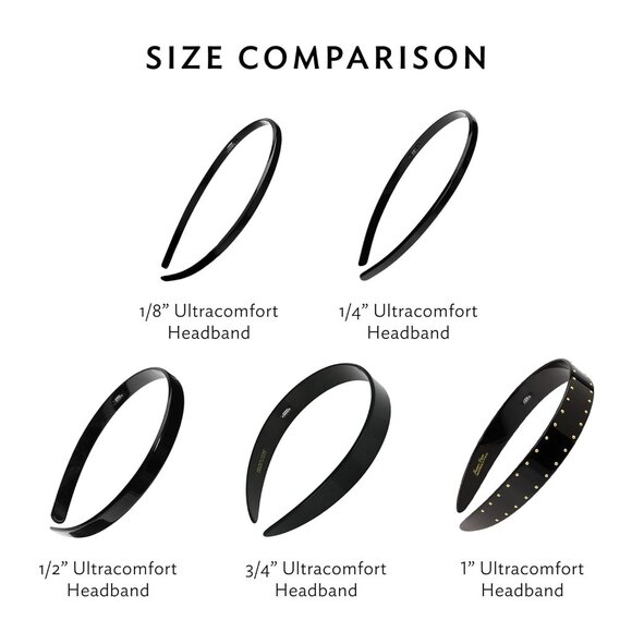 Women Headband Cellulose Acetate 1/2" Flexible Fit All Hair Types Stylish - Picture 7 of 7